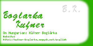 boglarka kufner business card